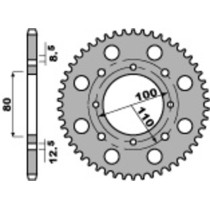 Couronne Acier PBR SUZUKI 250 RG 1985-88, GT 1979-85, GSX 1980-83