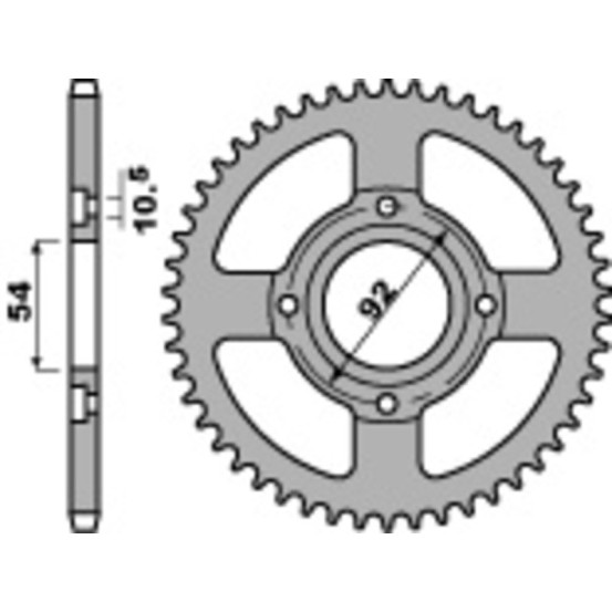 Couronne Acier PBR YAMAHA 125 TZR, SR