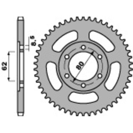 Couronne Acier PBR YAMAHA 125/350cc