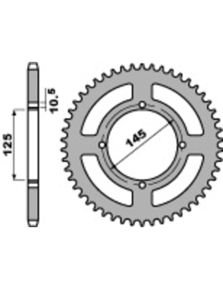 Couronne Acier PBR YAMAHA 125 à 660cc