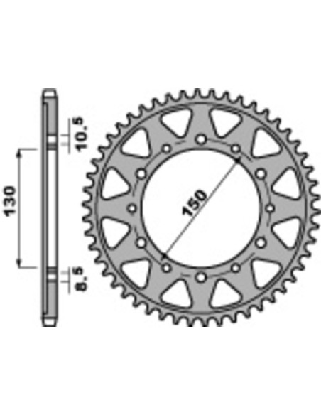 Couronne Acier PBR YAMAHA 600 à 1200cc
