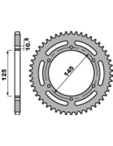 Couronne Acier PBR YAMAHA 600 à 750cc