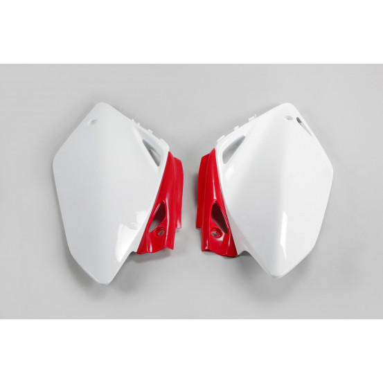Plaques latérales - Blanc Rouge - UFO Honda 450 CRF R 2005-2006
