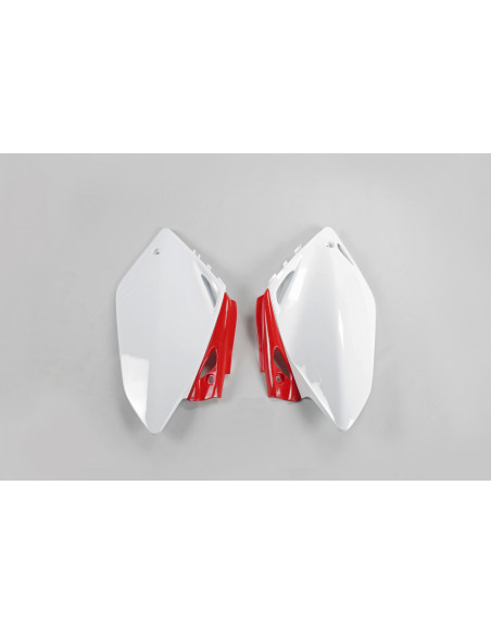 Plaques latérales - Blanc Rouge - UFO Honda 450 CRF R 2007-2008