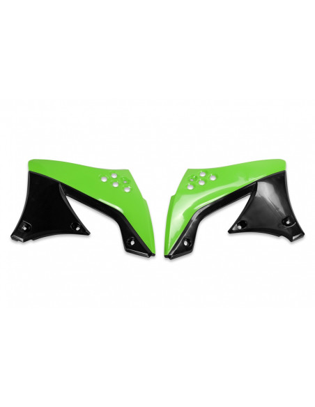 Ouies de radiateur - Noir Vert - UFO Kawasaki 450 KXF 2009