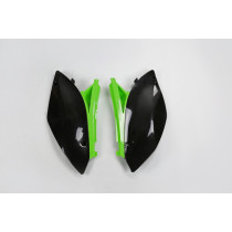Plaques latérales - Noir Vert - UFO Kawasaki 250 KXF 2009-2012