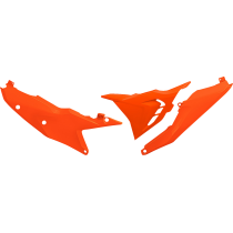 Plaques latérales ventilées - Orange Fluo - UFO KTM SX SX-F 2023-2026