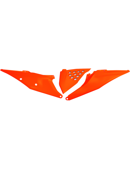 Plaques latérales ventilées - Orange Fluo - UFO KTM SX SX-F 2019-2021