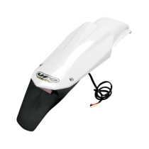 Garde boue arrière enduro - Blanc - UFO CR/WR 2005-11 TC/TE 2005-07 sauf 125 CR/WR 2009-11 2