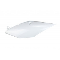 Plaque latérale gauche simple silencieux - Blanc - UFO Honda 250 CRF-R 2018 / 450 CRF-R/X 2017-2018
