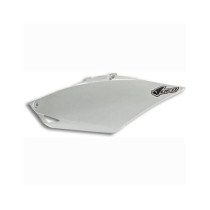 Plaque Latérale Gauche - Blanc - UFO Honda 250 CRF R 2014-2016 / 450 CRF R 2013-2016 Simple Sortie (L'Unité)