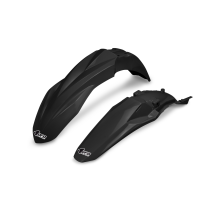 Kit Gardes boues Avant + Arrière - Noir - UFO Kawasaki 450 KX-F 2024-2026