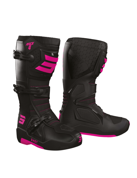 Bottes cross Shot Race 4 - Noir Rose