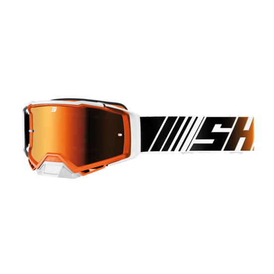Masque cross Shot Core Stripe - Orange Glossy