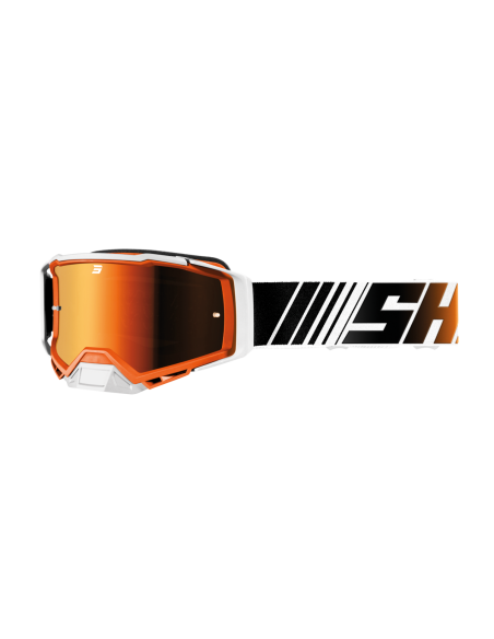 Masque cross Shot Core Stripe - Orange Glossy