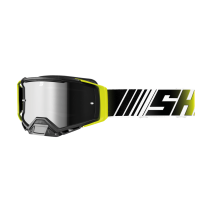 Masque cross Shot Core Stripe - Jaune Fluo Glossy