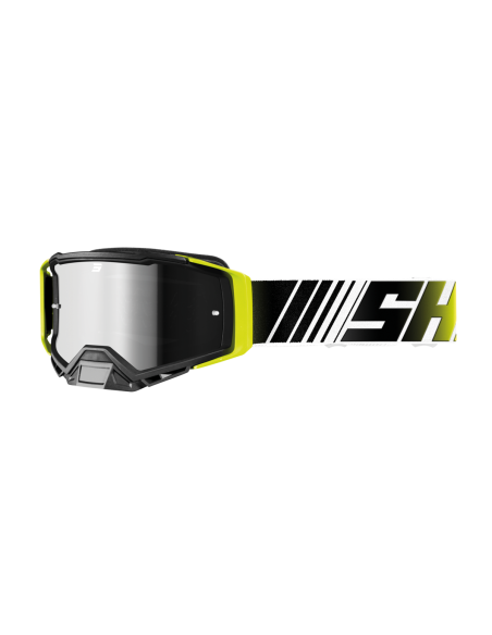 Masque cross Shot Core Stripe - Jaune Fluo Glossy