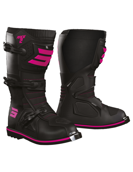 Bottes cross enfant Shot Race 2 - Noir Rose
