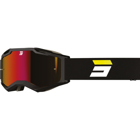 Masque cross Shot Iris 2.0 Tech - Noir Jaune Fluo Mat