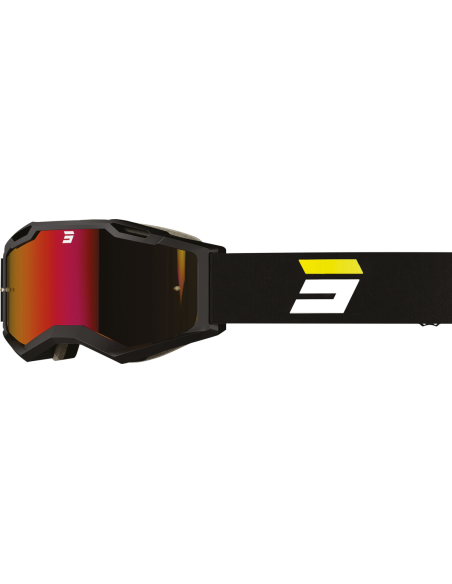 Masque cross Shot Iris 2.0 Tech - Noir Jaune Fluo Mat