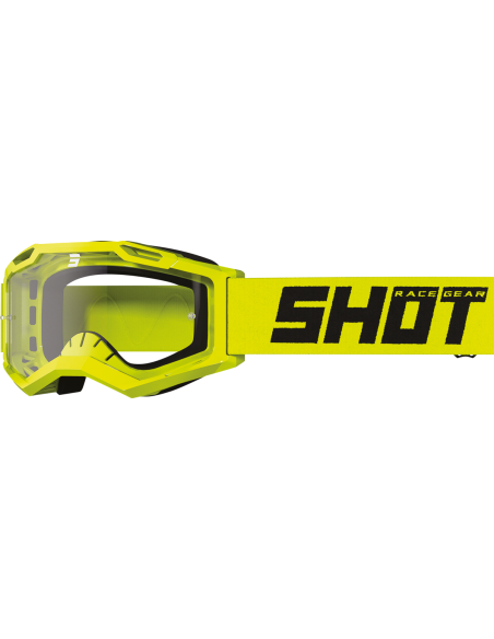 Masque cross Shot Assault 2.0 Solid - Jaune Fluo