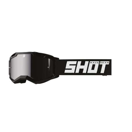 Masque cross Shot Assault 2.0 Solid - Noir Glossy