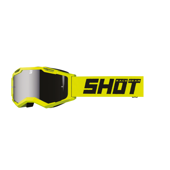 Masque cross Shot Assault 2.0 Solid - Jaune Glossy