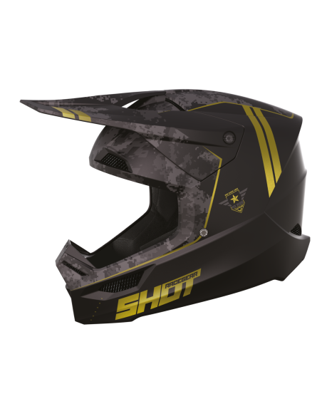 Casque cross Shot 2023 Furious Army - Or Mat