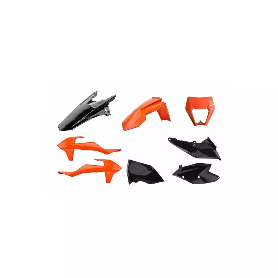 Kit plastiques - Orange Noir - POLISPORT KTM EXC EXC-F 2017-2021