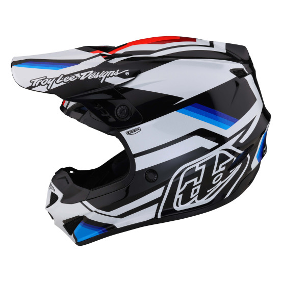 Casque cross Troy Lee Designs GP Apex - Blanc Bleu