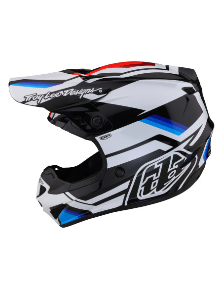 Casque cross Troy Lee Designs GP Apex - Blanc Bleu