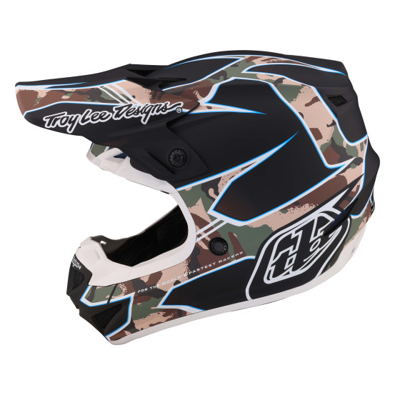 Casque cross Troy Lee Designs 2023 SE4 Polyacrylite W/Mips Matrix Camo - Noir