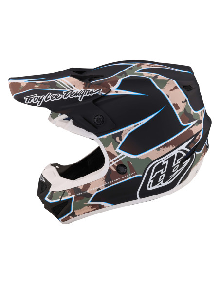 Casque cross Troy Lee Designs 2023 SE4 Polyacrylite W/Mips Matrix Camo - Noir