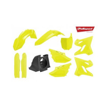 Kit plastiques - Jaune Fluo - POLISPORT Restylé Yamaha 125 250 YZ 2002-2021