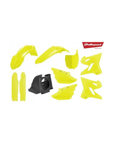 Kit plastiques - Jaune Fluo - POLISPORT Restylé Yamaha 125 250 YZ 2002-2021