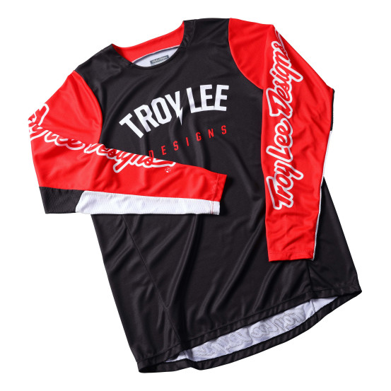 Maillot cross Troy Lee Designs 2023 GP Pro Boltz - Noir Rouge