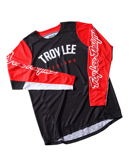 Maillot cross Troy Lee Designs 2023 GP Pro Boltz - Noir Rouge