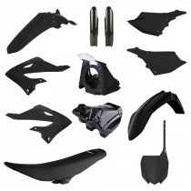 Kit plastiques complet - Noir - POLISPORT Restylé 2022 Yamaha 125 250 YZ 2002-2021