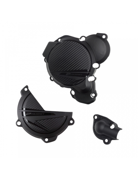 Kit de Protection de carters - Noir - POLISPORT KTM 250 300 EXC TBI Husqvarna 250 300 TE 2024