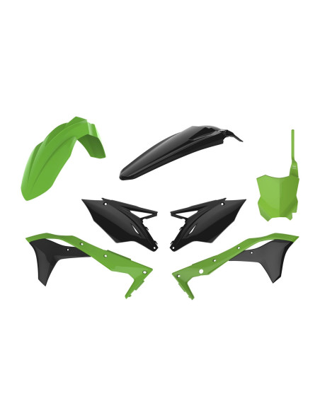 Kit plastiques - Noir Vert - POLISPORT Kawasaki 450 KX-F 2016-2018