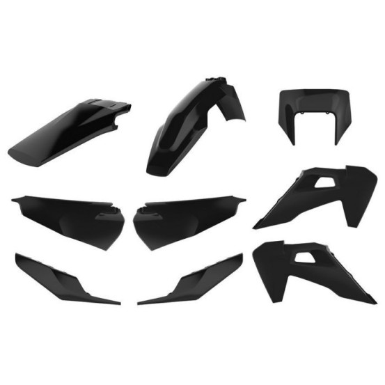 Kit plastique - Noir - POLISPORT Husqvarna TE FE 2020-2022
