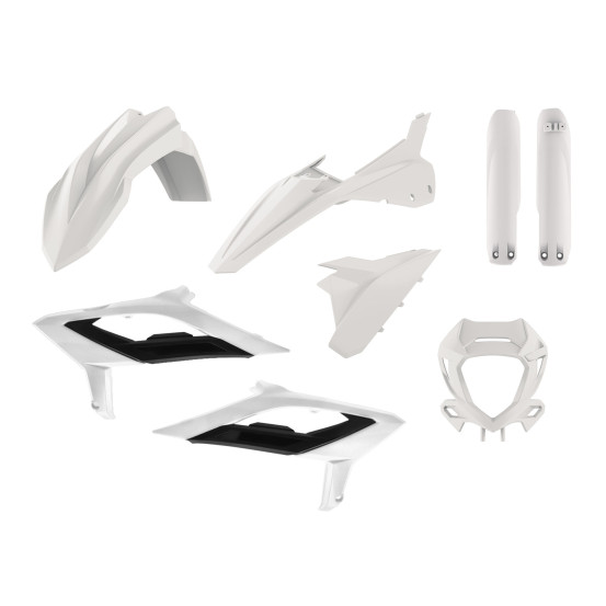 Kit plastiques complet - Blanc - POLISPORT Beta RR 250 300 2T 350 400 450 4T 2023