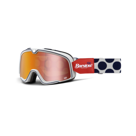 Masque cross 100% Barstow Hayworth - Ecran Iridium Rouge