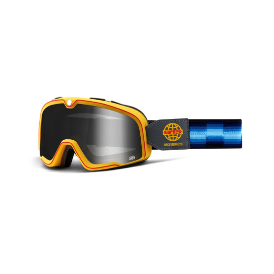 Masque cross 100% Barstow Race Service - Ecran Iridium Argent