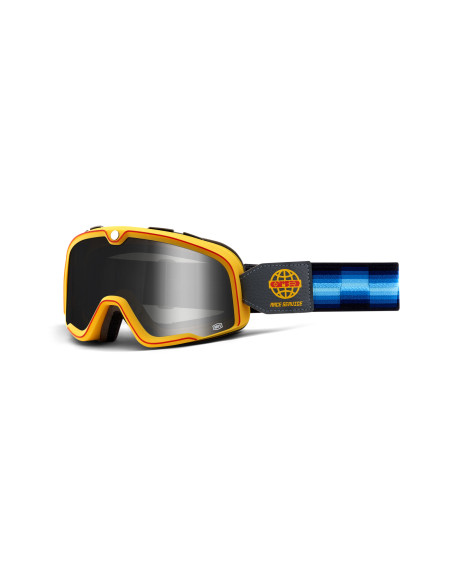 Masque cross 100% Barstow Race Service - Ecran Iridium Argent