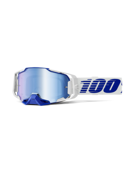 Masque cross 100% Armega Bleu - Ecran Iridium Bleu