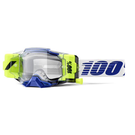 Masque cross 100% Armega Forecast Bleu - Ecran Clair
