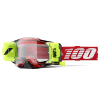 Masque cross 100% Armega Forecast Rouge - Ecran Clair