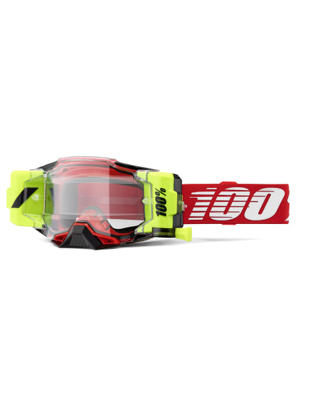 Masque cross 100% Armega Forecast Rouge - Ecran Clair