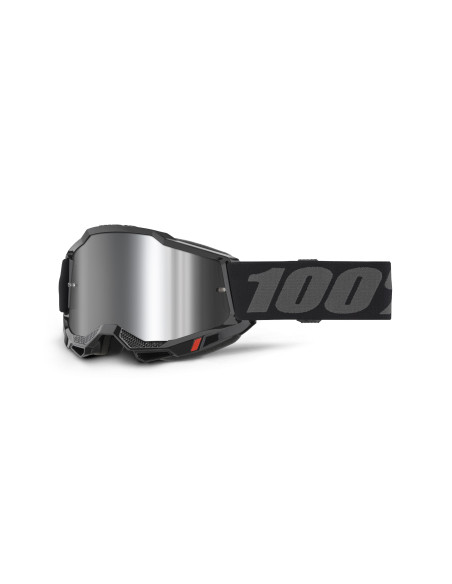 Masque cross 100% Accuri 2 Noir - Ecran Iridium Argent